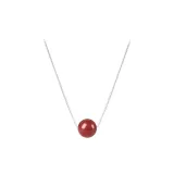 Cinnabar Fortune Bead Necklace, Single Bead