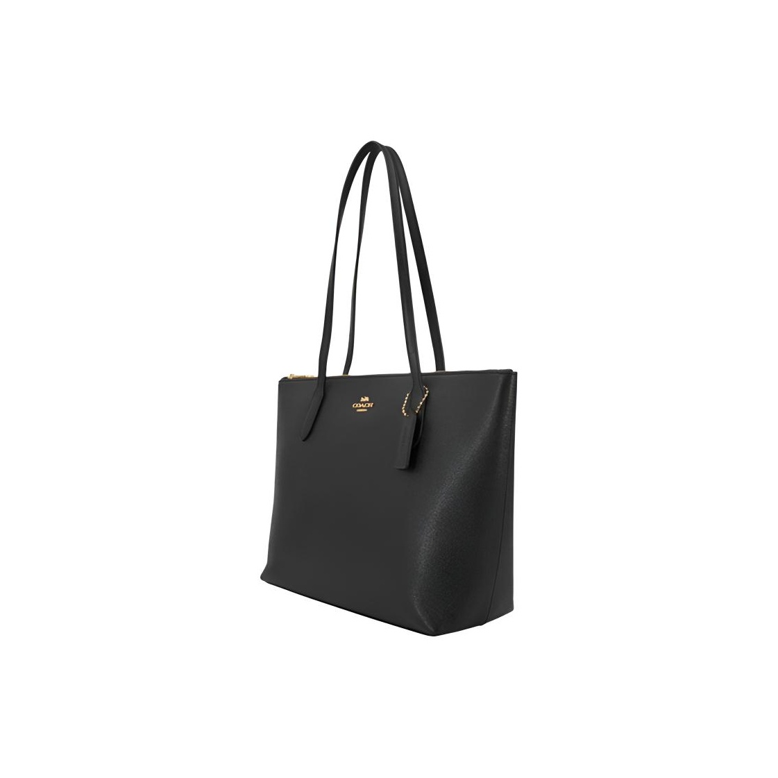 トートバッグ COACH TOTES BLACK COACH Zip Top Tote Leather Tote Bag Shopping Bag Handbag