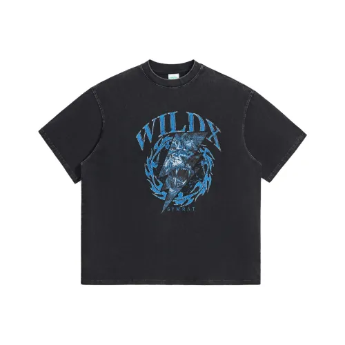 WILDX 워시드 블랙 남녀공용 티셔츠