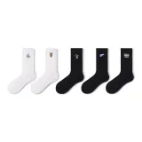 Embroidery Crew Socks Set[7A Antibacterial Odor-Resistant]