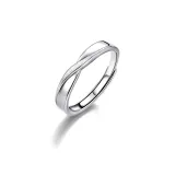 Silver 925-Twin Knot Single Ring, Men's Ring