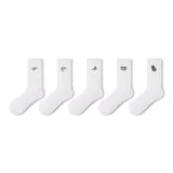Embroidery Crew Socks Set[7A Antibacterial Odor-Resistant]
