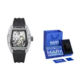 Transparent Case Black Dial Vinyl Strap