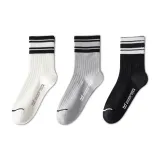 White with Black Stripes-Light Gray with Black Stripes-Black with White Stripes