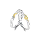 999 Fine Silver-Eternal Love Couple Rings