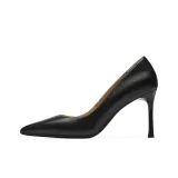 [Air Cotton]-Shiny Cow Leather-Black-8.5cm