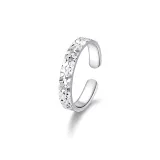 999 Fine Silver-Crushed Ice Single Ring, Men's