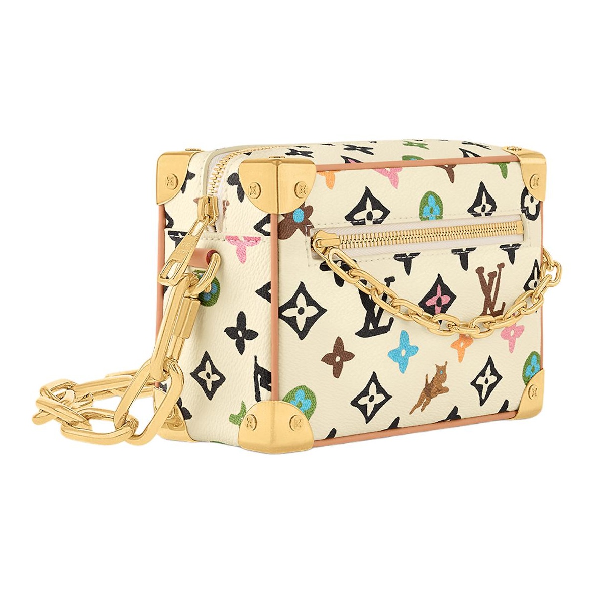 ショルダーバッグ LOUIS VUITTON Mini Soft Trunk Women's Black Leather Zip Wallet - Clémence Empreinte