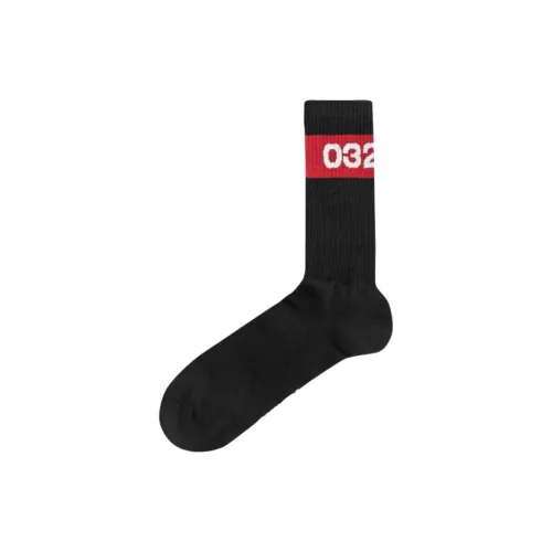 032c 1팩 블랙 남성 크루 삭스