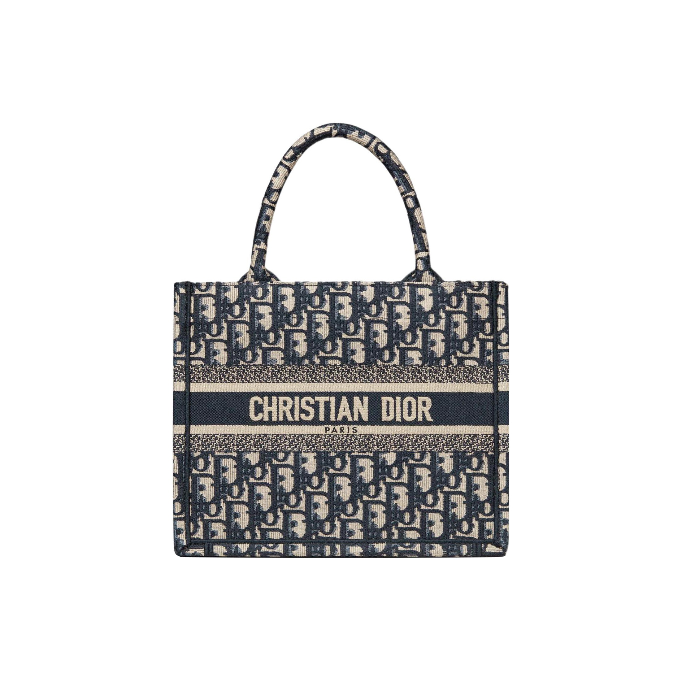 DIOR Small DIOR Book Tote Oblique Embroidery - POIZON