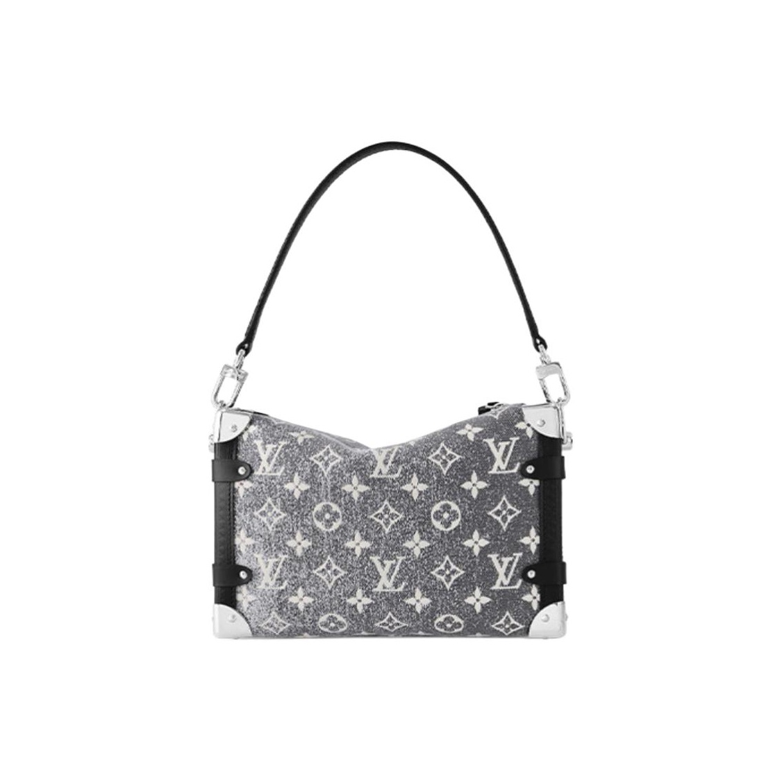 LOUIS VUITTON Monogram Jacquard Denim Side Trunk Gray Bag+