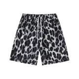 Leopard Print Shorts in Dark Color