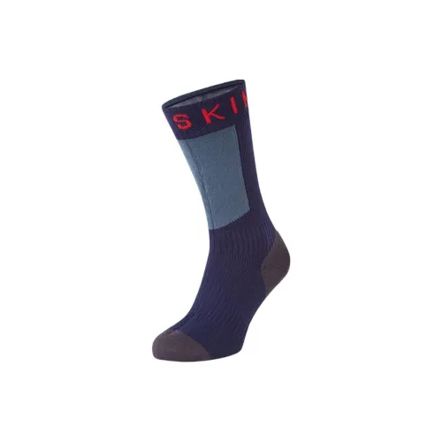 SEALSKINZ 1팩 마린 블루 남성 크루 삭스