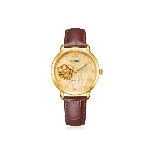 HIPINE 오토매틱 메커니컬 무브먼트 여성 중국 시계 33MM 골든