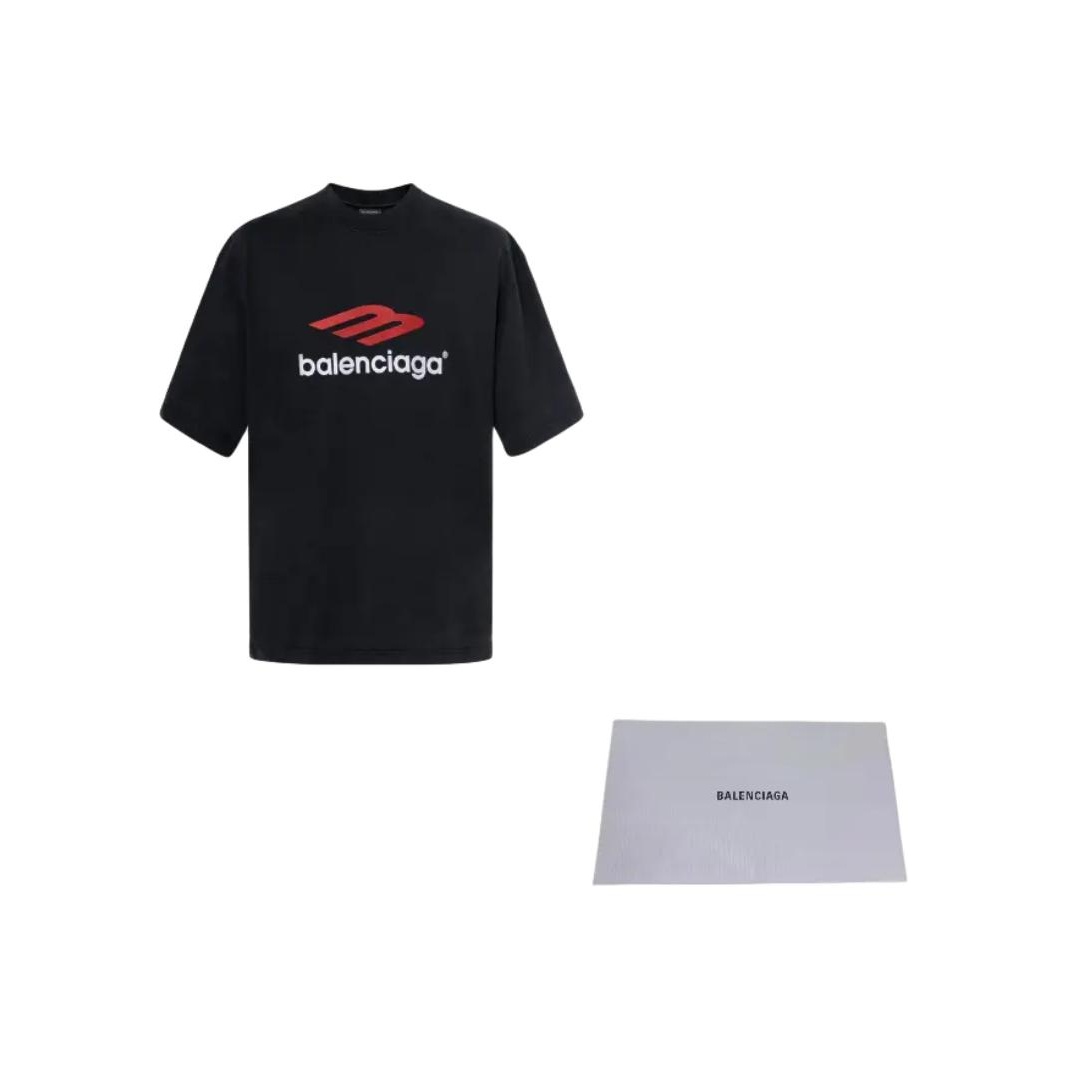 送料込+BALENCIAGA+3b Stencil フーデッド ラグランTシャツ BALENCIAGA】3B STENCIL フーデッド ラグランTシャツ