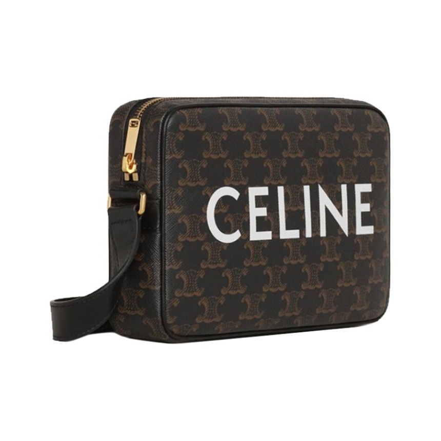 【CELINE】MEDIUM MESSENGER BAG CELINE HOMME Triomphe Medium Leather Messenger Bag for Men