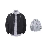 Black+Black White Stripes Shirt