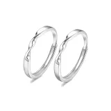 Plain Band Mobius Couple Rings[S999 Fine Silver]