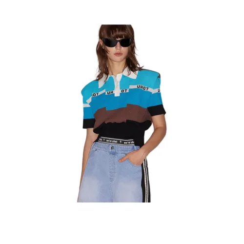 Uhot 블루 여성 니트웨어