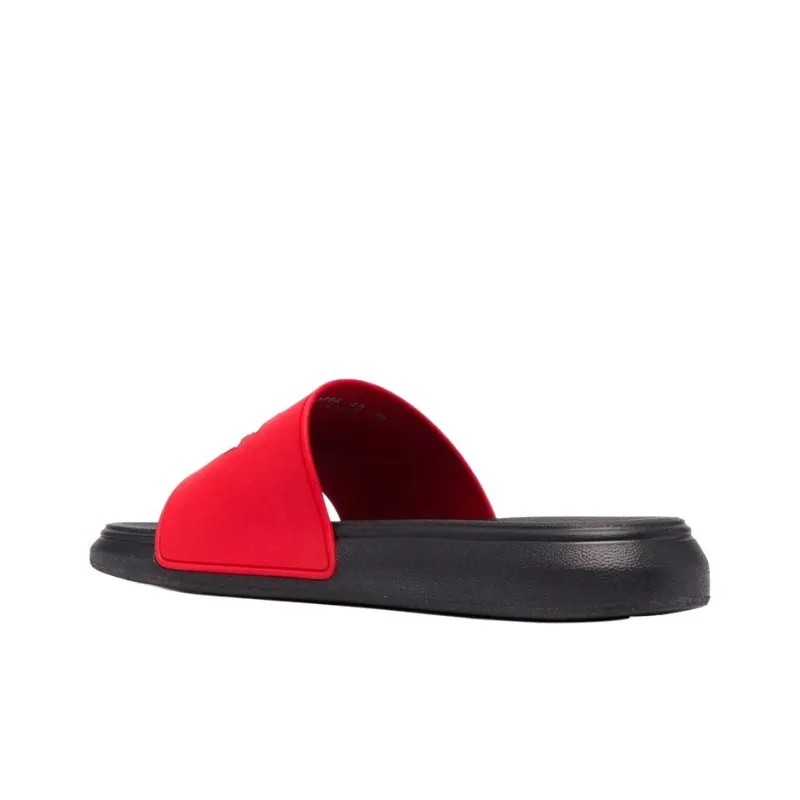 Alexander McQueen Pool Slide Lust Red White - POIZON