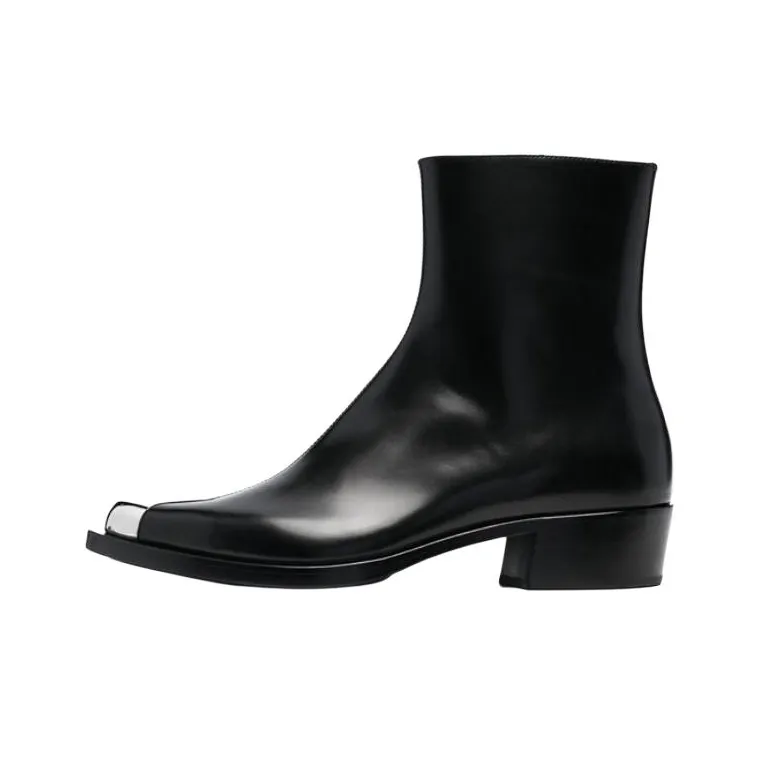 Alexander McQueen Punk 75mm Metal Toe-cap Boots - POIZON