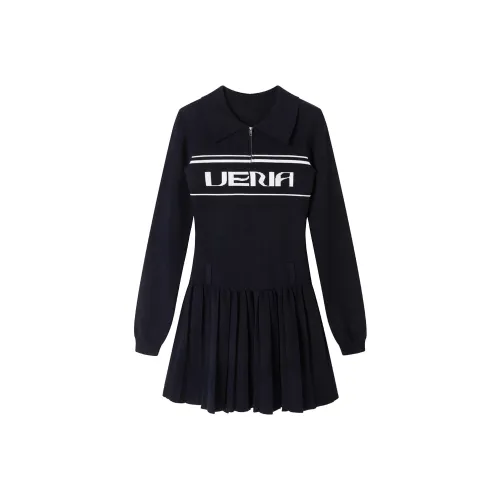 UENA 네이비 블루   현물 여성 긴팔 원피스