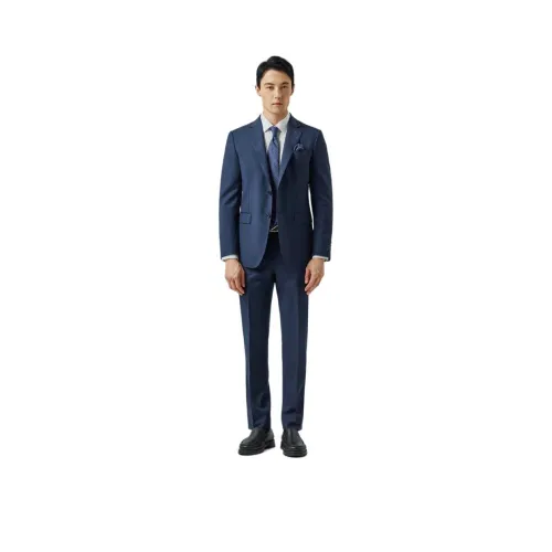 DIKENI 딥 로열 블루 남성 비즈니스 정장