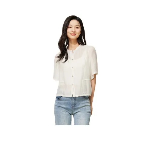 프라그먼트 아이보리 화이트 여성 셔츠