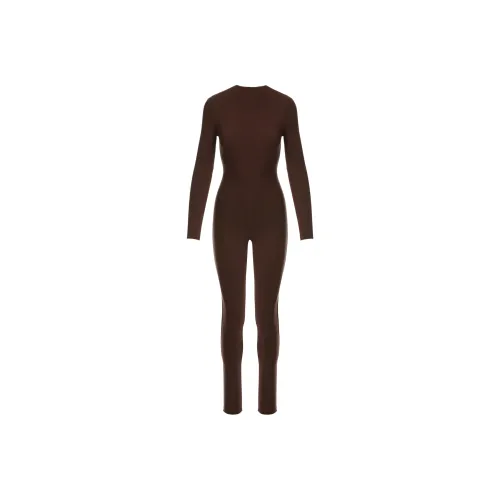 NAKED WARDROBE 초콜릿 여성 바디수트