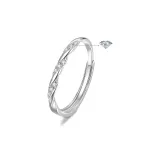 Rhinestone-Embellished Mobius Women's Ring[S999 Fine Silver]
