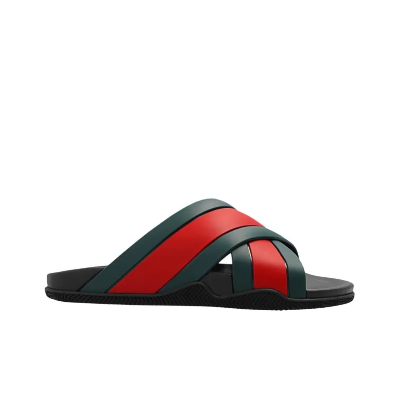 ☆ GUCCI Web Slide Sandal WMNS グッチサンダル ☆ GUCCI Web Slide Black Rubber Women's - POIZON