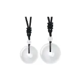White Moonlight Chalcedony Peaceful Buckle-Couple's (1 Pair)