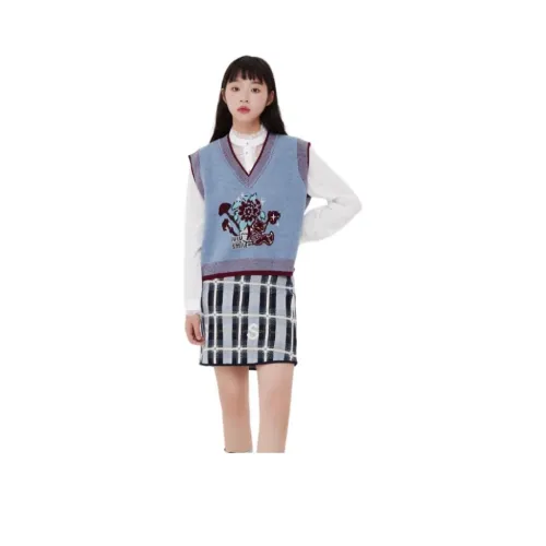 LULUALWAYS 블루 여성 민소매