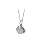 Shell Pearl Necklace-Silver