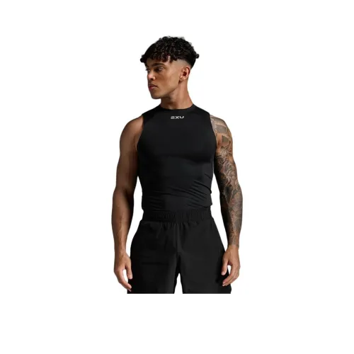 2XU 블랙 남성 민소매