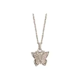 Butterfly Necklace (White Gold)