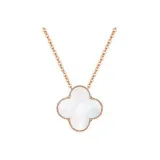 Four-Leaf Clover Necklace-White S999