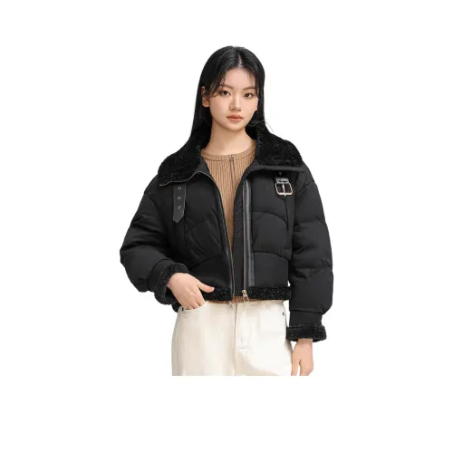 YABAOBAO 블랙 여성 다운 재킷