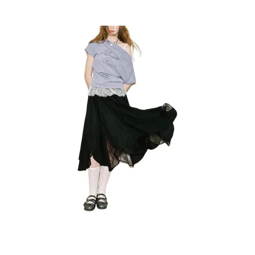 DIDDI MODA 여성 캐주얼 롱 스커트
