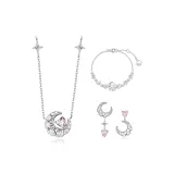 [Set]Necklace+Bracelet+Hoop Earrings