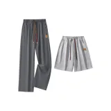Gray Ice Silk+Shorts