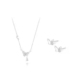 Necklace Stud Earrings Clothing Sets[Sterling Silver 999]