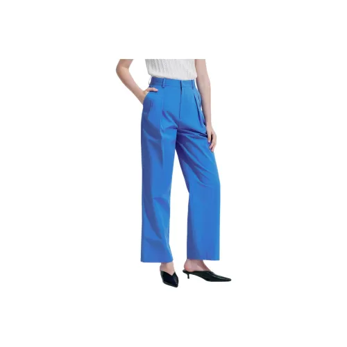 BLUE ERDOS 생동감 넘치는 블루 여성 캐주얼 팬츠