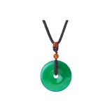 Full Green Chalcedony Peaceful Buckle Necklace+Box