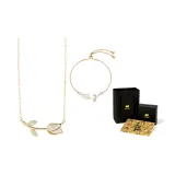 Gold Necklace+Bracelet