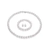 Pearl Three-Piece Set[Stud Earrings+Necklace+Bracelet]