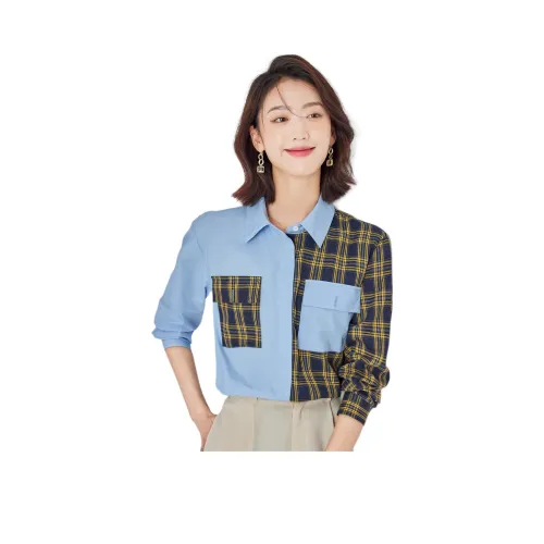 CARBAMMI 블루 여성 셔츠