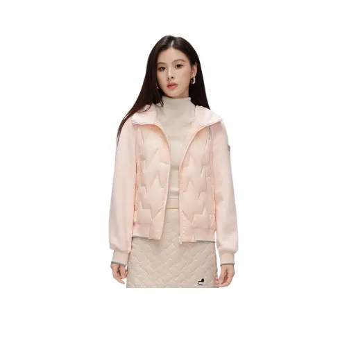YABAOBAO 핑크 여성 다운 재킷