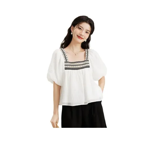 D.SIGN 헤론 화이트 여성 셔츠