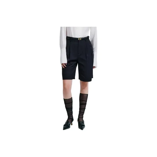 BLUE ERDOS 블랙 여성 캐주얼 반바지